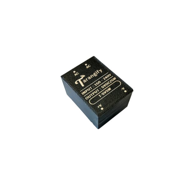 Tarangify-T-5V5W-1 (3) Tarangify T-5V5W AC-DC SMPS Power Module | 5V 5W | Compact Isolated Power Supply | Industrial & IoT Ready | Matte Black