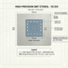 SMT PCB Stencil – SS 304 Stainless Steel | 0.1mm Thickness | 110mm Design Area