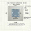 SMT PCB Stencil – SS 304 Stainless Steel | 0.1mm Thickness | 110mm Design Area