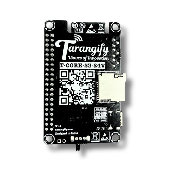 Tarangify-T-CORE-S3-24V-7.png Tarangify T-CORE-S3-24V — ESP32-S3 Development Board | 5V to 28V Wide Input | SD Card | RGB LED